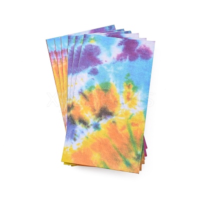 Rectangle with Tie-Dye Pattern Kraft Paper Bag CARB-PH0002-07-1