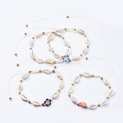 Adjustable Nylon Thread Braided Bead Necklaces NJEW-JN02794-M-1
