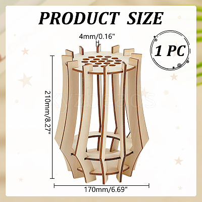 Wooden Vase Building Kits for Flowers Bouquet DIY-WH0899-68A-1