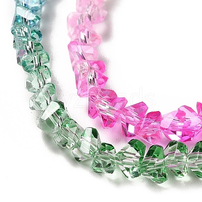 Transparent Glass Bead Strands GLAA-H023-02B-1