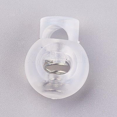Plastic Iron Spring Cord Locks LS-X-FIND-WH0017-12-1