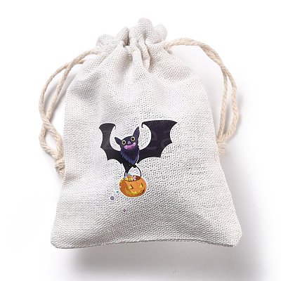 Halloween Cotton Cloth Storage Pouches ABAG-M004-01G-1
