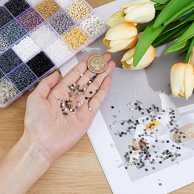 24 Styles Glass Seed Beads SEED-ME0001-26-1
