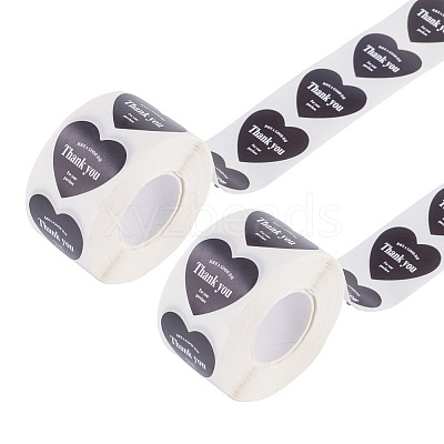 2Roll Heart with Thank You Roll Stickers DIY-TA0013-58B-1