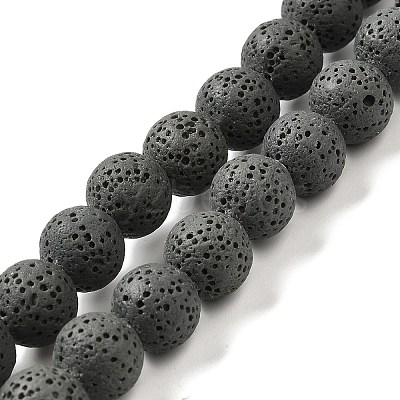Natural Lava Rock Bead Strands G-L435-03-8mm-22-1