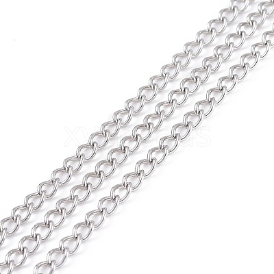 Tarnish Resistant 304 Stainless Steel Curb Chains CHS-S006-JA615-2-1