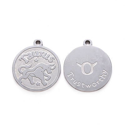 Non-Tarnish 201 Stainless Steel Pendants STAS-R106-08-1