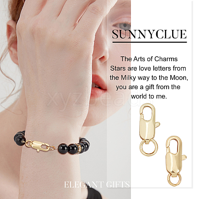 12Pcs 2 Style Brass Lobster Claw Clasps KK-SC0002-26-1