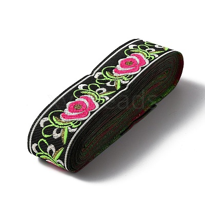 Ethnic Style Embroidery Polycotton Ribbons OCOR-WH0066-83-1