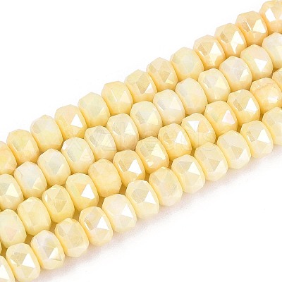Anti-Tarnish Electroplate Glass Beads Strands GLAA-T025-6mm-11G-1
