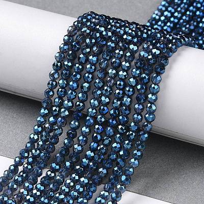 Electroplate Transparent Glass Beads Strands X1-GLAA-H021-01B-FR05-1