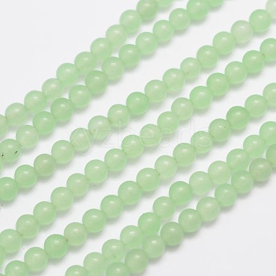 Natural & Dyed Malaysia Jade Bead Strands G-A146-4mm-A26-1