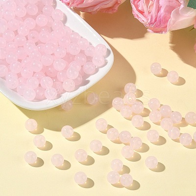 Imitation Jade Acrylic Beads SACR-S188-08mm-09-1