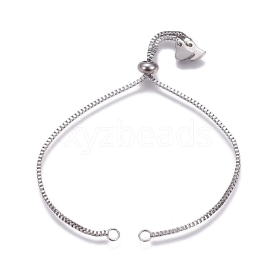 Tarnish Resistant Stainless Steel Slider Bracelet Making AJEW-JB00478-1