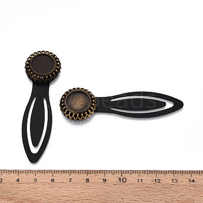Alloy & Iron Bookmark Cabochon Settings PALLOY-N184-01AB-1