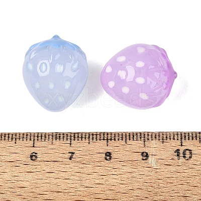 Imitation Jelly Effect Acrylic Beads OACR-N126-07-1