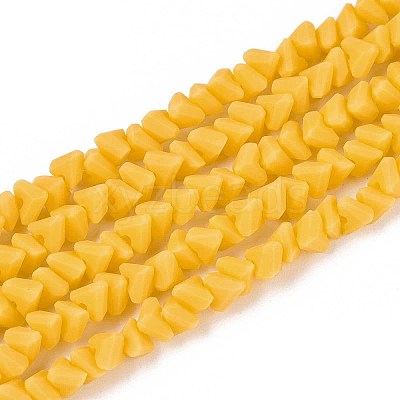 Frosted Opaque Glass Beads Strands GLAA-N017-4mm-22-1