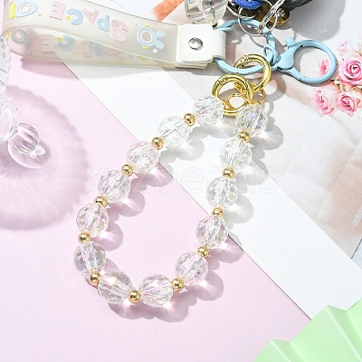 Acrylic & CCB Plastic Beaded Bag Straps HJEW-JM01083-03-1