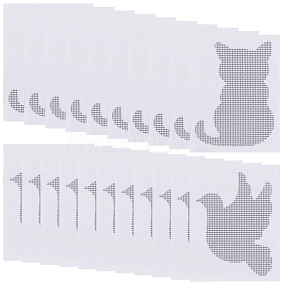 40Pcs 2 Styles Self-adhesive Plastic Window Screen Repair Tapes DIY-GF0010-42-1