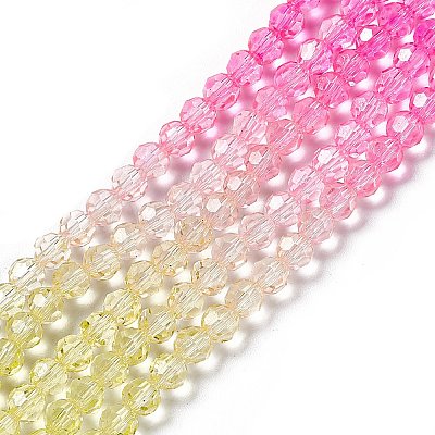 Transparent Glass Beads Strands GLAA-E036-07G-1