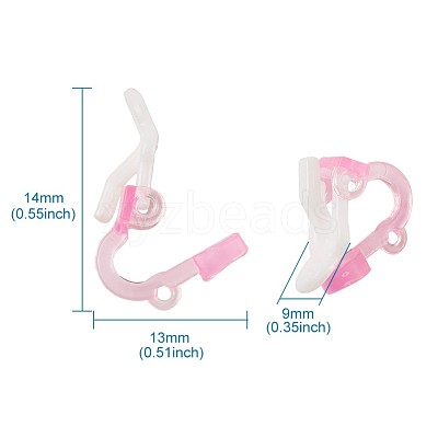 Plastic Clip-on Earring Findings X-FIND-Q001-02-1