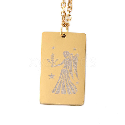 Golden 202 Stainless Steel Constellation Pendants Necklaces NJEW-K380-02G-10-1