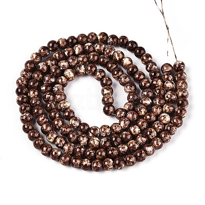 Baking Paint Glass Beads Strands X-DGLA-N016-6mm-05-1