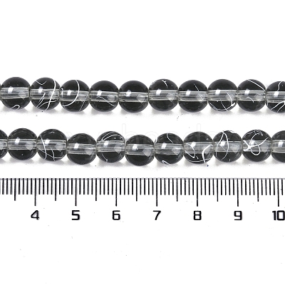 Drawbench Transparent Glass Beads Strands GLAD-Q012-8mm-09-1