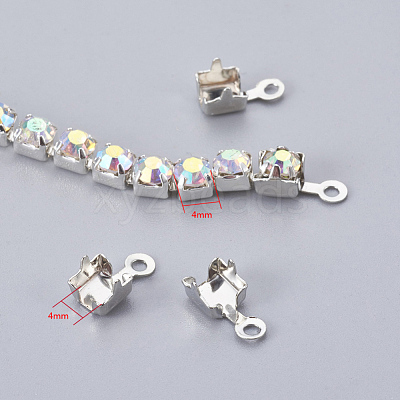 Brass Rhinestone Strass Chains CHC-T001-SS18-02S-1