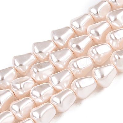 Transparent Spray Painted Glass Beads Strands GLAA-N001-28-1