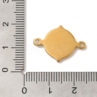 Ion Plating(IP) 304 Stainless Steel Cabochon Connector Setting STAS-C110-09G-1