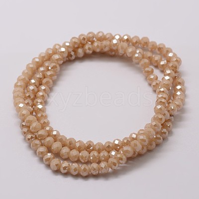 Electroplate Glass Bead Strands X-GLAA-K016-3x4mm-02PL-1