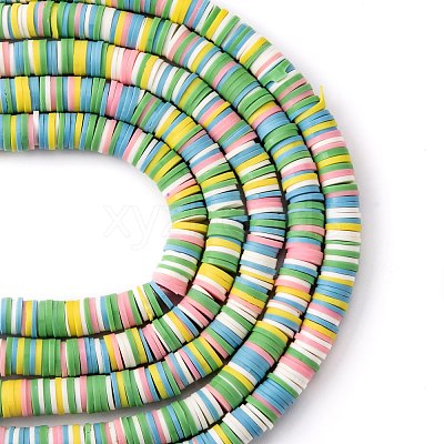 Handmade Polymer Clay Beads Strands CLAY-R089-8mm-T012-1