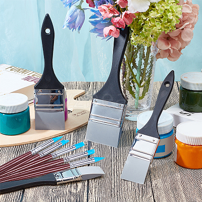 Wooden Paint Brushes Set AJEW-OC0002-90-1