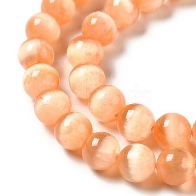 Natural Selenite Beads Strands G-P493-01I-1
