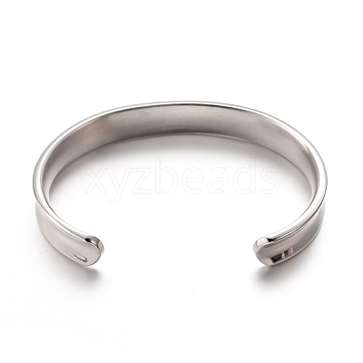 Tarnish Resistant 304 Stainless Steel Cuff Bangles LS-BJEW-G478-P-1