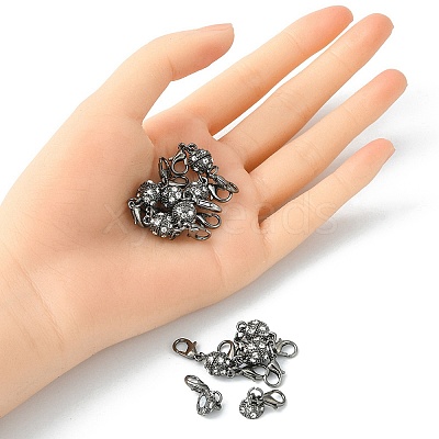 1Pc Alloy Crystal Rhinestone Magnetic Clasps ALRI-YW0001-11B-1