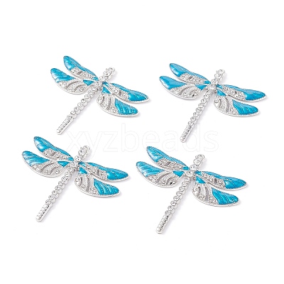Alloy Enamel Dragonfly Big Pendants X-ENAM-L034-10P-1
