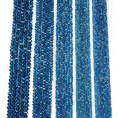 Electroplate Glass Beads Strands EGLA-A044-T3mm-L27-1