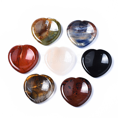 Natural Mixed Stone Thumb Worry Stone G-N0325-01-1