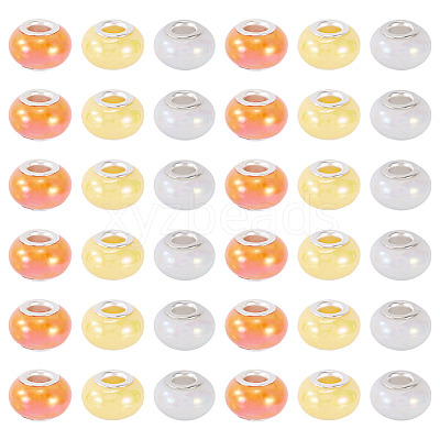 150Pcs Opaque Resin European Beads RESI-TA0004-61A-1