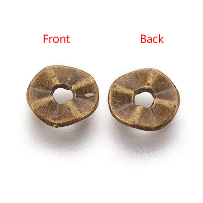 Tibetan Style Alloy Wavy Spacer Beads X-TIBEB-A101871-AB-LF-1