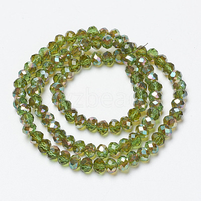 Electroplate Glass Beads Strands EGLA-A034-T4mm-J05-1