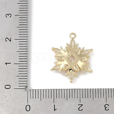 Christmas Theme Brass Micro Pave Cubic Zirconia Pendants KK-Z065-01-02G-1