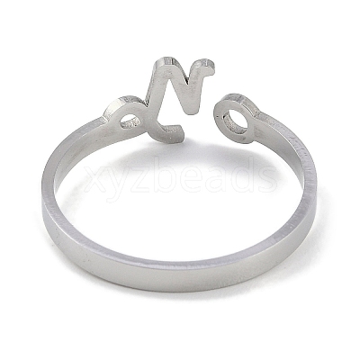 Non-Tarnish Constellations 304 Stainless Steel Open Cuff Ring for Women RJEW-L122-001P-05-1