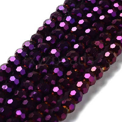 Electroplate Glass Bead Strands EGLA-R042-6mm-02-1