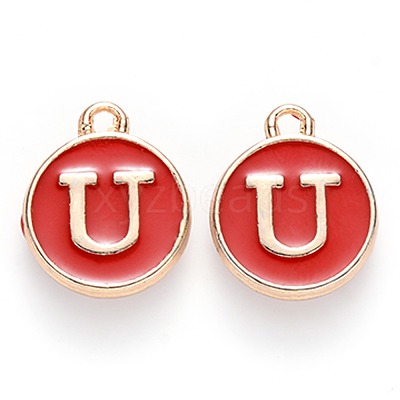 Golden Plated Enamel Alloy Charms ENAM-SZ0001-26C-U-1