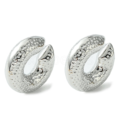 Brass Cuff Earrings for Women EJEW-D094-02P-1