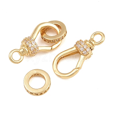 Brass Micro Pave Clear Cubic Zirconia Spring Ring Rings X-CU-CBA8264-05G-1