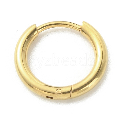 316L Surgical Stainless Steel Huggie Hoop Earrings for Girl Women EJEW-TAC0011-11A-G-1